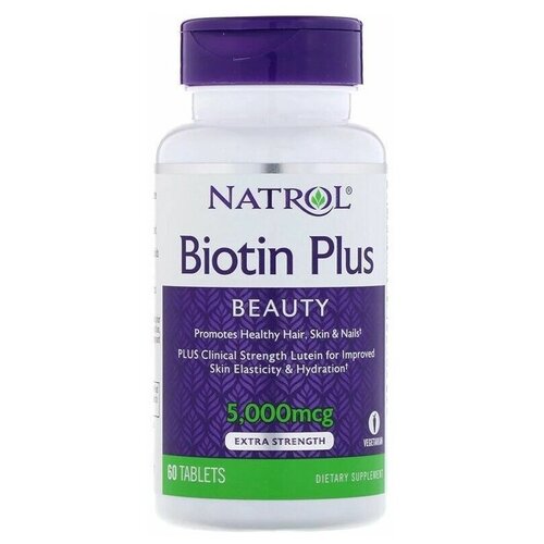 ������ ������ �������� Natrol Biotin Plus, 80 �, 5000 ���, 60 ��. ����