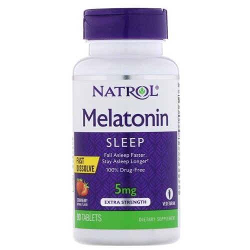 ������ ������ �������� ����������� Natrol Melatonin Fast Dissolve, 100 �, 5 ��, 90 ��. ����