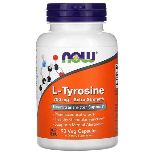 ������ ������ ������� NOW L-Tyrosine Extra Strength, 160 �, 750 ��, 90 ��. ����