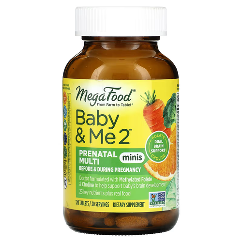 ������ ������ Megafood, Baby & Me 2, Prenatal Multi, �������������� ��� ����������, 120 �������� ����