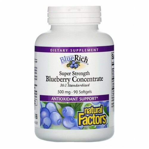 ������ ������ Natural Factors BlueRich Blueberry Concentrate (���������� �������) 500 �� 90 ������ ����