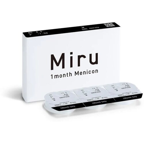 ������ ������ ���������� ����� �� ����� Menicon Miru 1month, 6 ��., R 8,3, D -4,5, 1 ��. ����