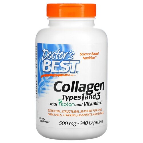 ������ ������ Doctor's Best Collagen Types 1 and 3 with Vitamin C ����., 500 ��, 242 �, 240 ��., 1 ��. ����