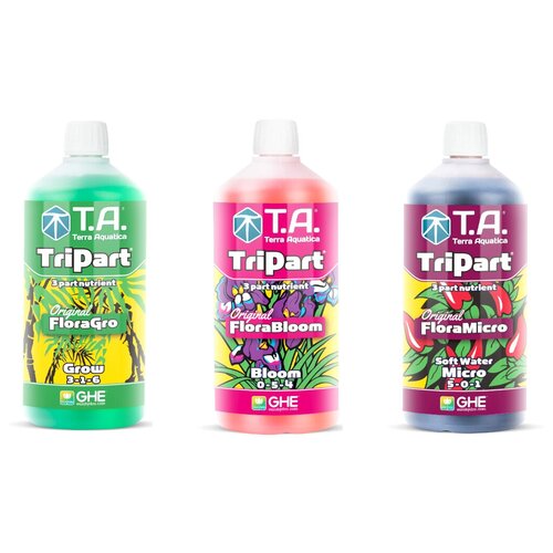 ������ ������ �������� ��������� ��� ����������� GHE Flora (Grow + Bloom + Micro SW) 3�� �� 1� (Terra Aquatica TriPart) ��� ������ ���� ����