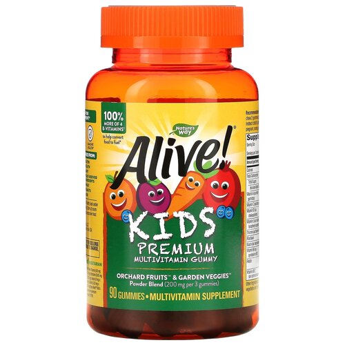 ������ ������ �������� Nature's Way Alive! Kids Premium Multivitamin Gummy, 380 �, 90 ��. ����