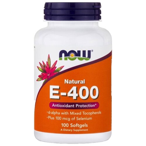 ������ ������ ������� NOW Natural E-400 Mixed Tocopherols with Selenium, 130 �, 150 ��, 100 ��. ����