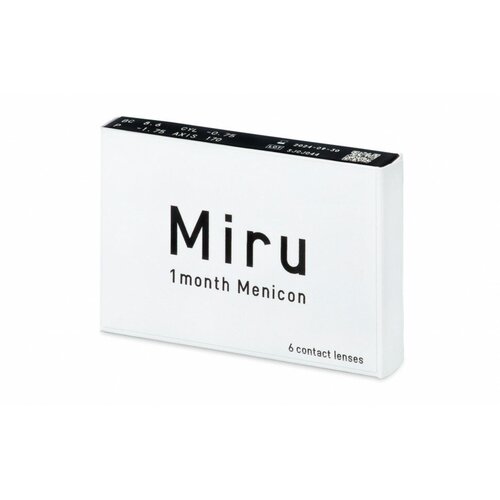 ������ ������ ���������� ����� �� ����� Menicon Miru 1month, 6 ��., R 8,6, D -8, 1 ��. ����