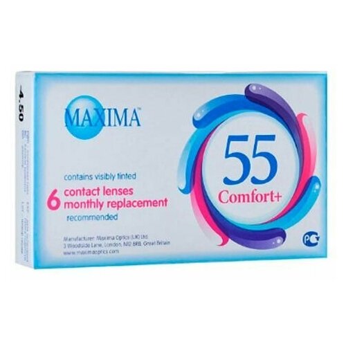 ������ ������ ���������� ����� Maxima 55 Comfort Plus, 6 ��., R 8,6, D +2, ����������, 1 ��. ����