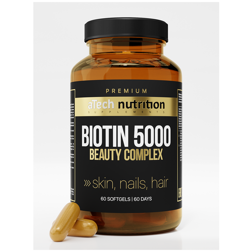 ������ ������ ������� aTech Nutrition Premium Biotin Beauty Complex, 1.4 �, 60 ��. ����