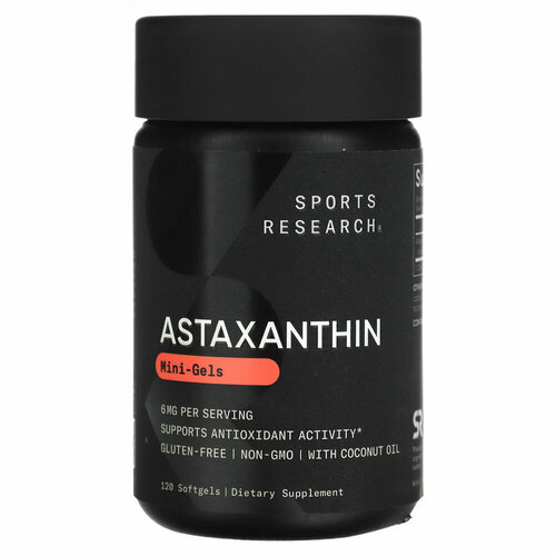 ������ ������ ����������� �� ��������������� 6 ��, Astaxanthin 6 mg, Sports Research, 120 ������ ����