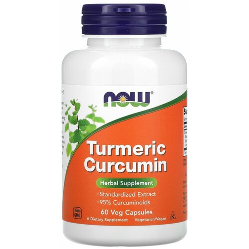������ ������ NOW Foods, Turmeric Curcumin, ������� � ��������, 60 ������������ ������ ����