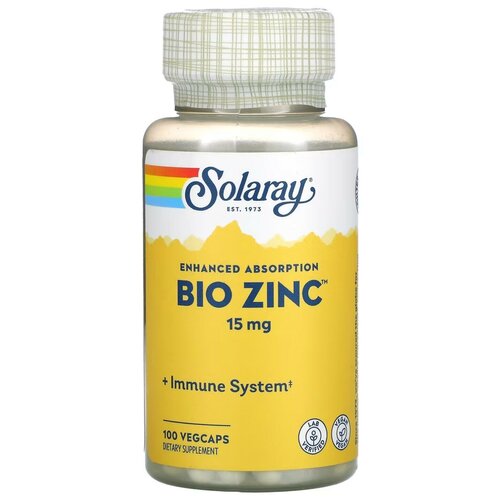 ������ ������ Solaray, Bio Zinc, 15 ��, 100 ������������ ������ ����