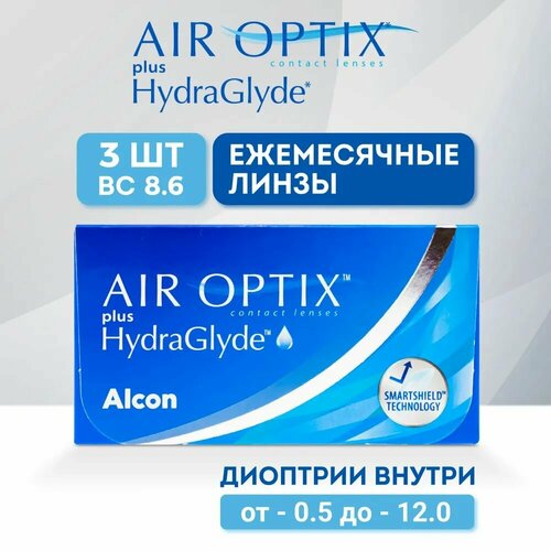 ������ ������ ���������� ����� �� ����� Alcon Air optix Plus HydraGlyde, 3 ��., R 8,6, D -9,5, 1 ��. ����
