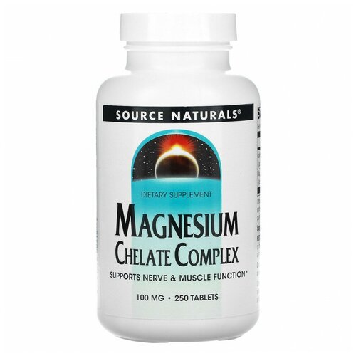 ������ ������ Source Naturals Magnesium Chelate (������ �����) 100 �� 250 �������� ����