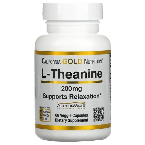 ������ ������ California Gold Nutrition L-Theanine AlphaWave ���. ����., 200 ��, 50 �, 60 ��., 1 ��. ����