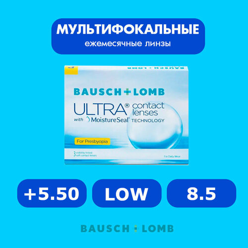������ ������ ���������� ����� �� ����� BAUSCH+LOMB Ultra for Presbyopia, 3 ��., R 8,5, D +5,5, ADD: ������, 1 ��. ����