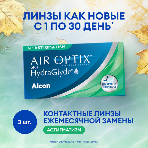 ������ ������ ���������� ����� Alcon Air optix Plus HydraGlyde for Astigmatism., 3 ��., R 8,7, D +2,�CYL:�-0,75,�A�:�10 ����