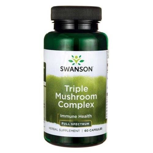 ������ ������ Swanson Triple Mushroom Complex (Maitake, Reishi, Shitake) Full Spectrum 60 ������ (Swanson) ����