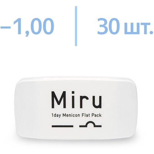 ������ ������ ���������� ����� Menicon Miru 1 day Flat Pack, 30 ��., R 8,6, D -1, 1 ��. ����