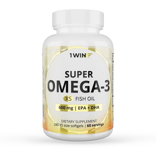 ������ ������ ����� 3 � ���� �������� 600 ��, 1WIN Super Omega-3 XS, 240 ������ ����